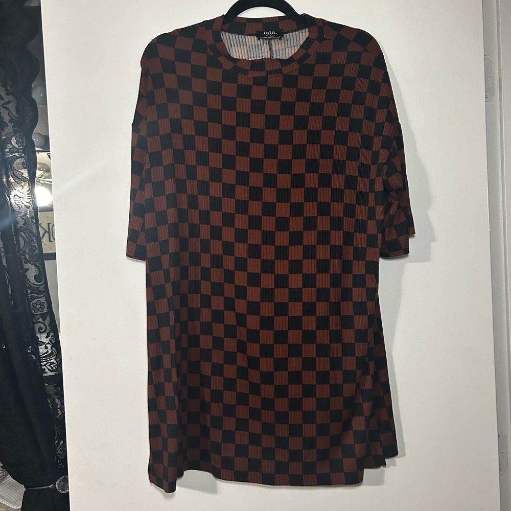 Dressed in LaLa checkered set, size small